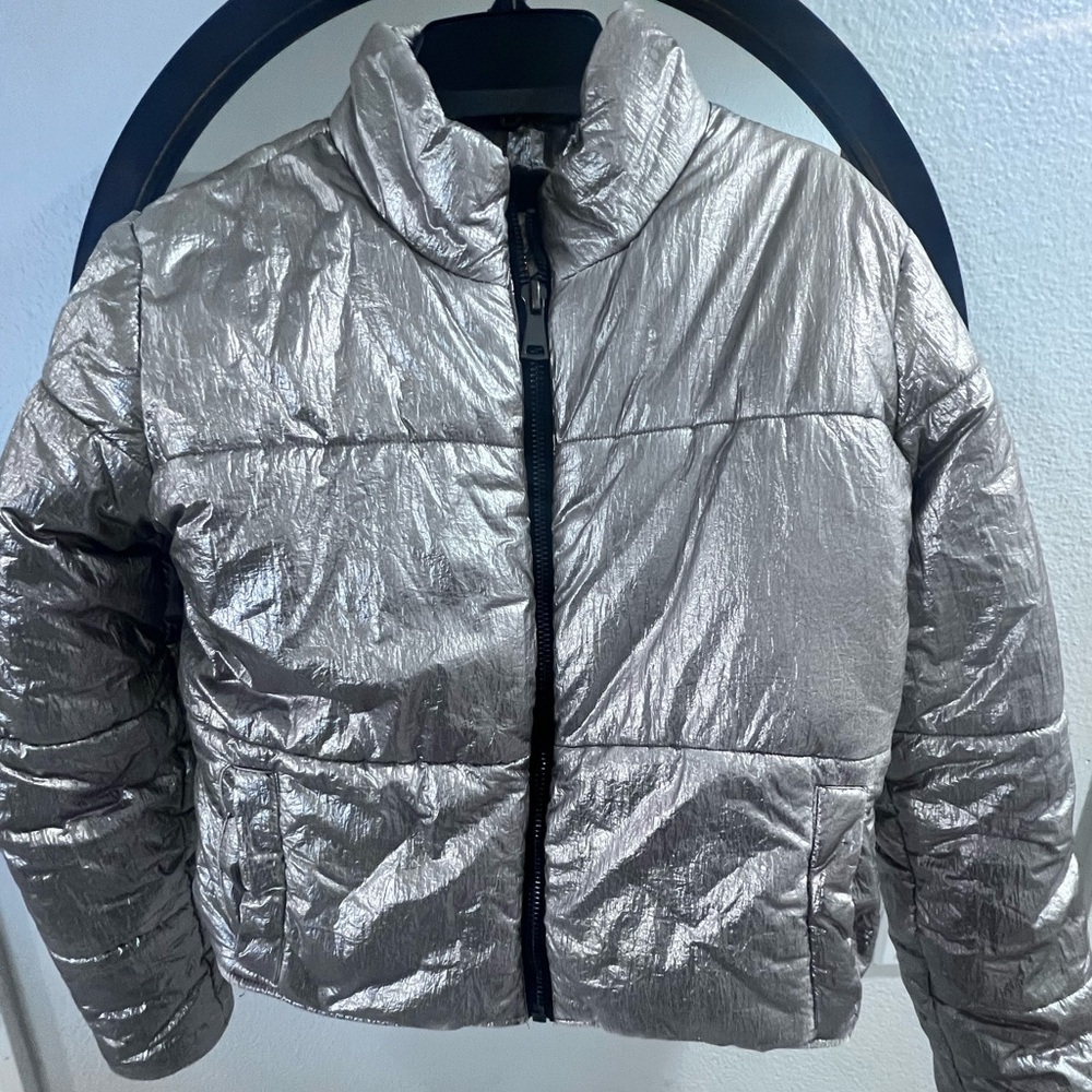 David Lerner Bomber jacket womens small metallic color EUC - Picture 4 of 7